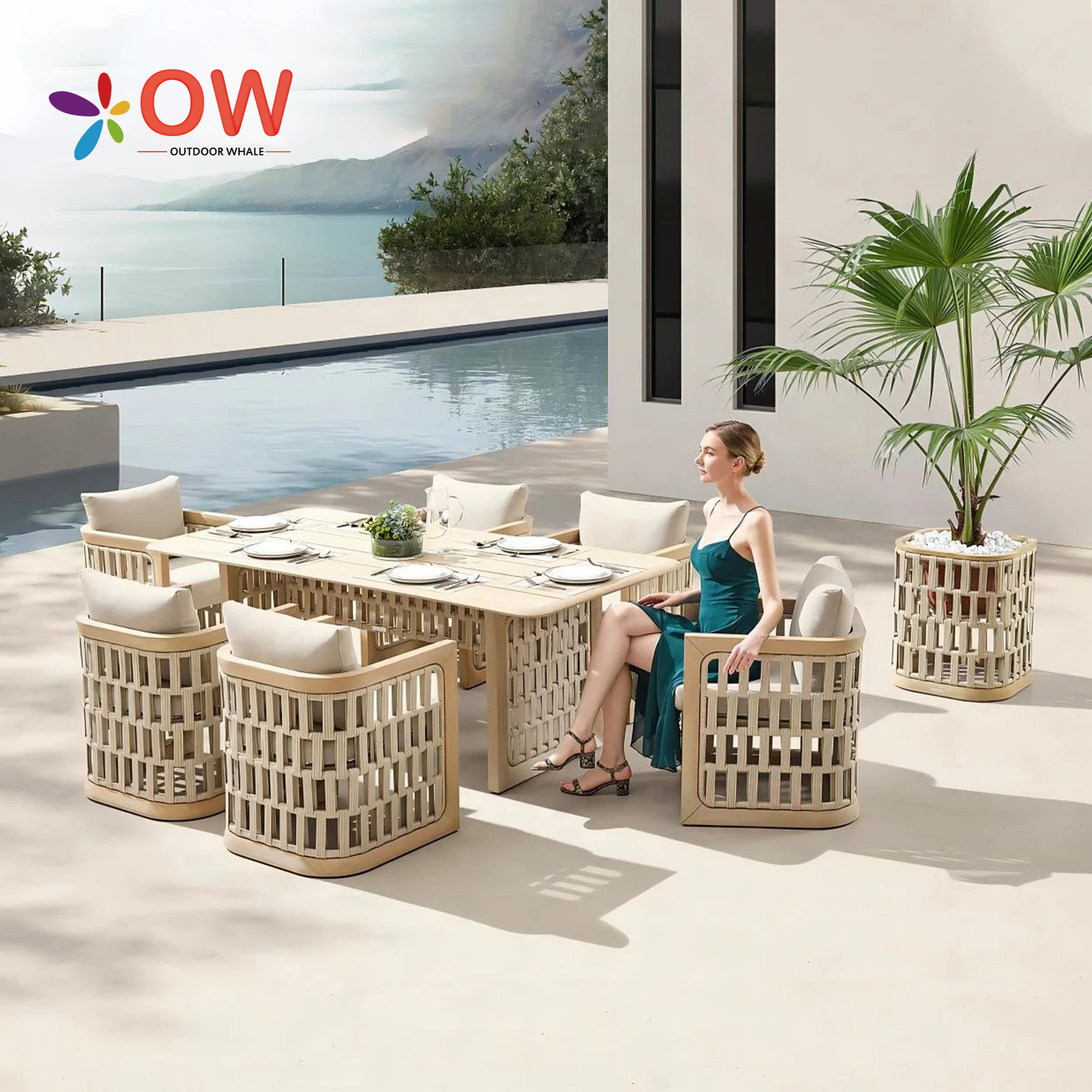 Modern Dining Table Set For Ho - Outdoor Furniture Teak Wood 리뷰 및 가격