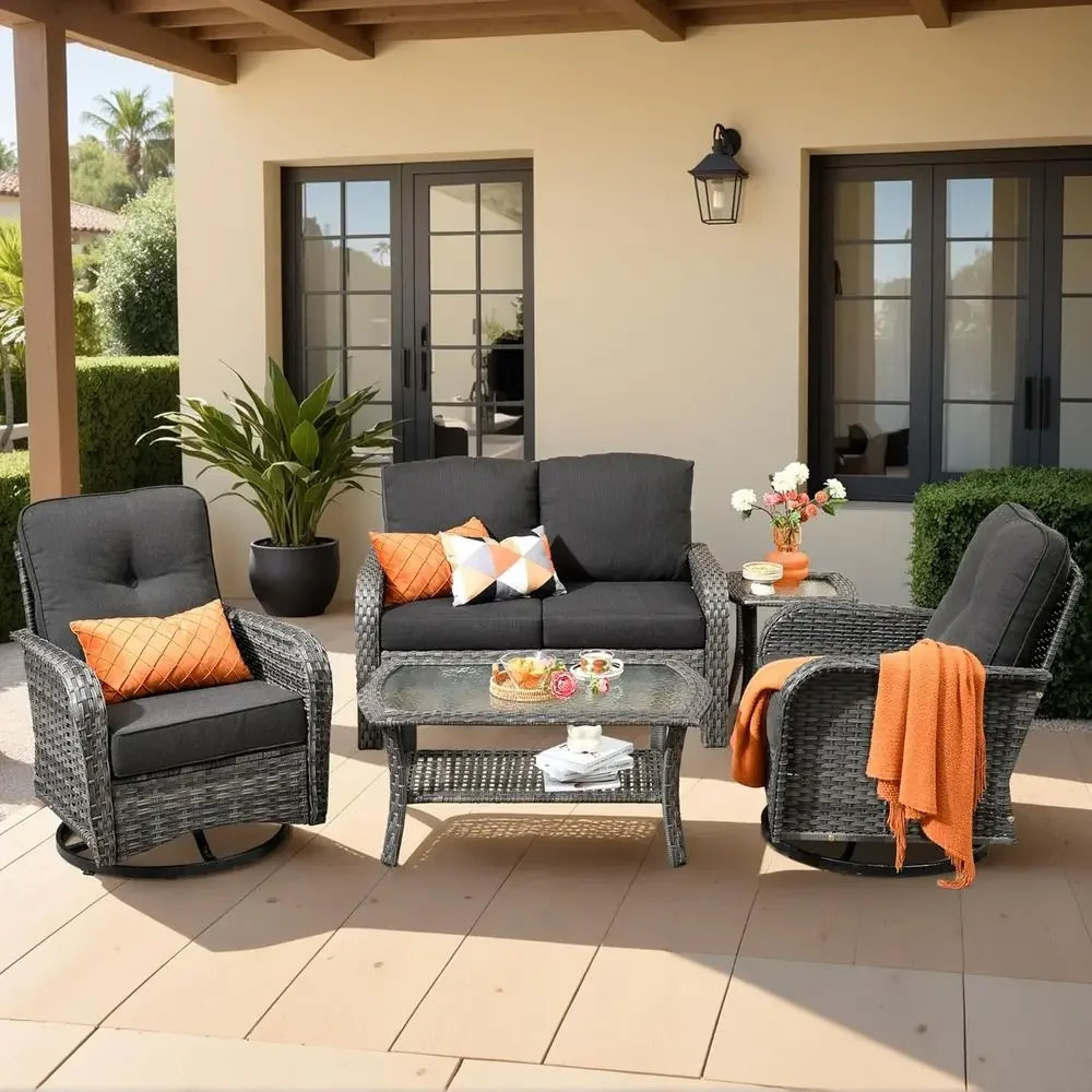 5-Piece Outdoor Patio Furnitur - Outdoor Furniture Loveseat 리뷰 및 가격