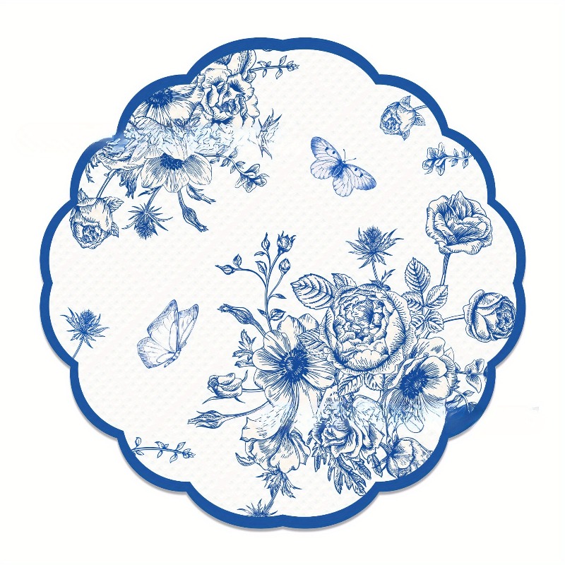 Vintage Blue Flowers Paper Nap - Outdoor Furniture Vintage 리뷰 및 가격