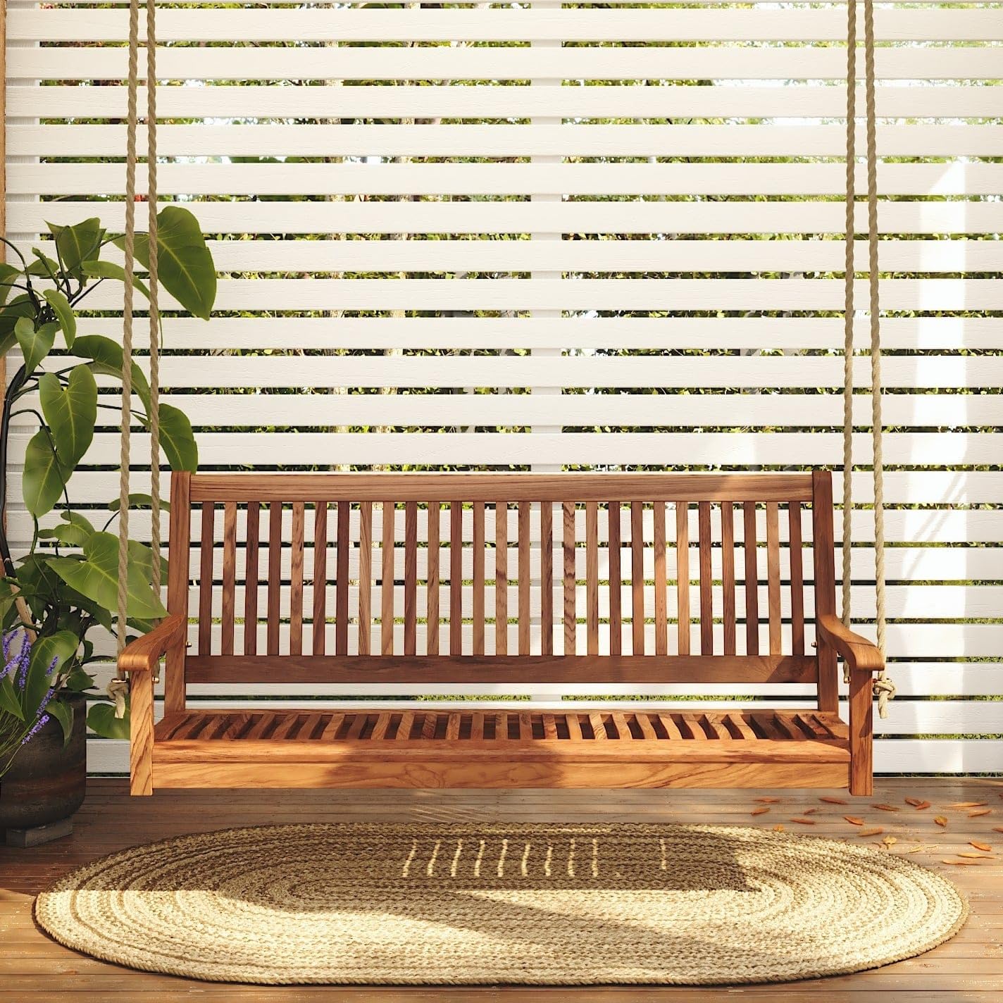5ft Acacia Wood Porch Swing We - Outdoor Furniture Oil 리뷰 및 가격