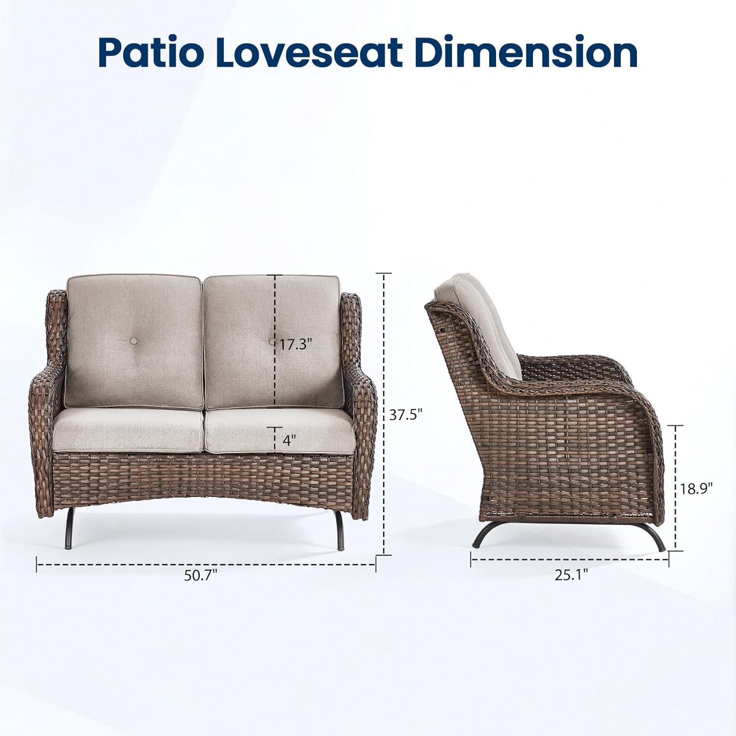 Patio Loveseat Sofa, Outdoor W - Outdoor Furniture Loveseat 리뷰 및 가격
