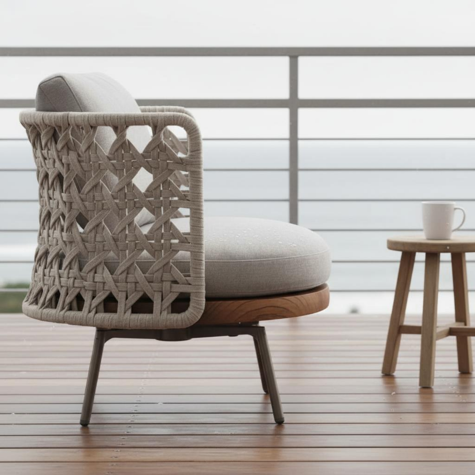 3 Pieces Teak Armchair Nordic  - Outdoor Furniture Metal Chairs 리뷰 및 가격