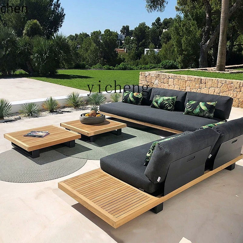 HYS outdoor teak sofa courtyar - Outdoor Furniture Teak Wood 리뷰 및 가격