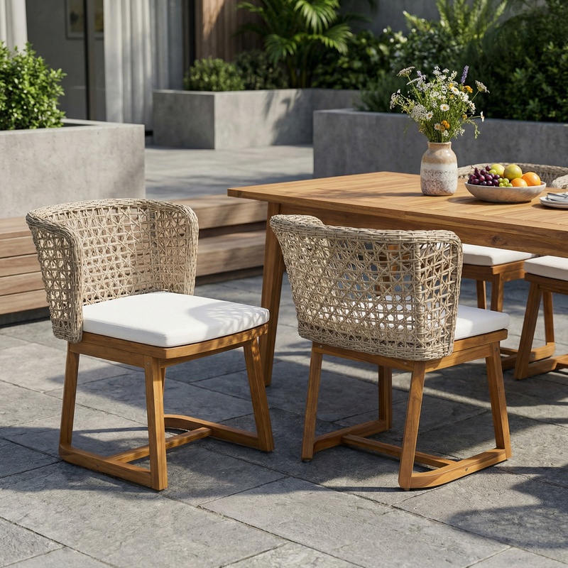 Acacia Wood Patio Chairs Set o - Outdoor Furniture Teak Wood 리뷰 및 가격